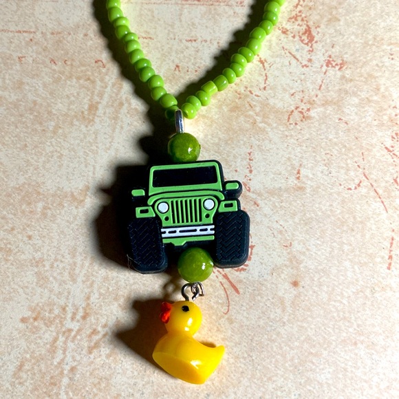 Silicone 4x4 Jeep Duck Rearview Mirror Charm-Keychain-Bag Charm- 4x4 Bracelet - Picture 8 of 8